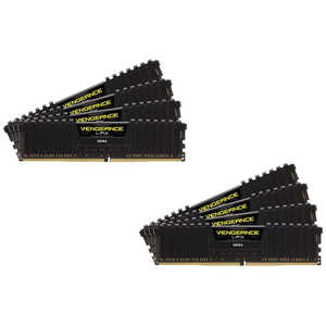 CORSAIR DDR4 3200MHz 128GB(16GBx8) DIMM Unbuffered 16-20-20-38 Black PCB Vengeance LPX black 1.35V CMK128GX4M8E3200C16