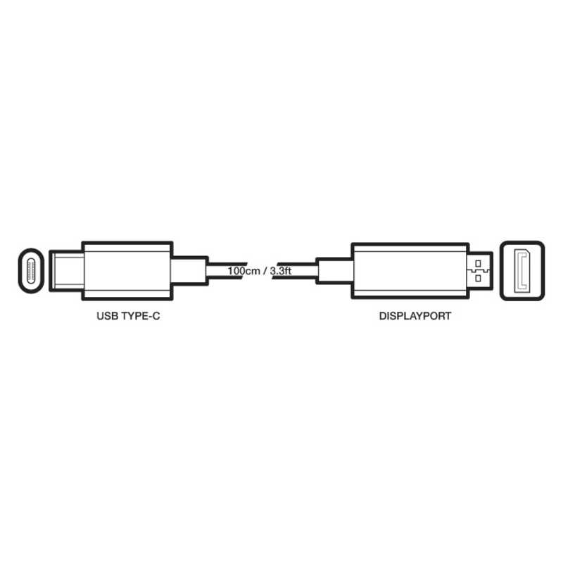 コルセア　CORSAIR コルセア　CORSAIR USB-C to DisplayPort Cable［TypeCオス /DisplayPort］ CU9000005WW CU9000005WW