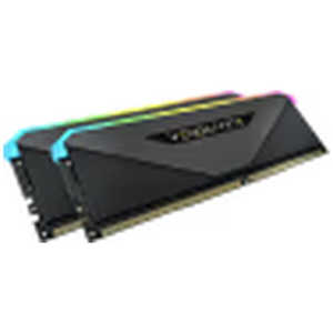 륻 CORSAIR ѥ DDR4 3600MHz 32GB16GBx2) UDIMM 16-20-20-38 VENGEANCE RGB RT Black 1.35V for AMD Ryzen CMN32GX4M2Z3600C16