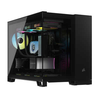 Corsair PC コンピューター シャーシ ケース ブラック コルセア CORSAIR PCケース ［Micro ATX /Mini-ITX］ iCUE LINK