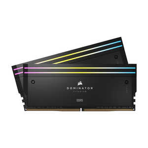 コルセア CORSAIR 増設メモリ DOMINATOR TITANIUM RGB(6000MT/s CL30 Intel XMP) ［DIMM DDR5 /24GB /2枚］ ブラック CMP48GX5M2B6000C30