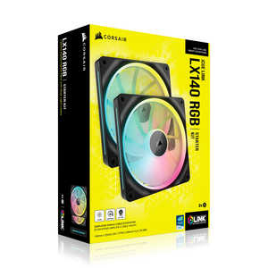 コルセア CORSAIR iCUE LINK LX140 RGB Dual Fans Starter Kit CO-9051028-WW コルセア CORSAIR iCUE LINK LX140 RGB Dual Fans Starter Kit CO-9051028-WW