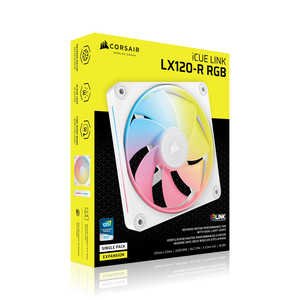 コルセア CORSAIR iCUE LINK LX120-R RGB WHITE Single Reverse Fan Expansion CO-9051053-WW コルセア CORSAIR iCUE LINK LX120-R RGB WHITE Single Reverse Fan Expansion CO-9051053-WW