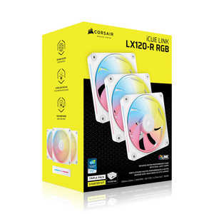 コルセア CORSAIR iCUE LINK LX120-R RGB WHITE Triple Reverse Fans Starter Kit CO-9051054-WW コルセア CORSAIR iCUE LINK LX120-R RGB WHITE Triple Reverse Fans Starter Kit CO-9051054-WW
