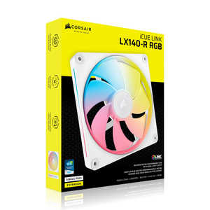 コルセア CORSAIR iCUE LINK LX140-R RGB WHITE Single Reverse Fan Expansion CO-9051055-WW コルセア CORSAIR iCUE LINK LX140-R RGB WHITE Single Reverse Fan Expansion CO-9051055-WW