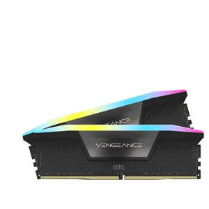 コルセア CORSAIR 増設用メモリ VENGEANCE RGB DDR5 ブラック[DIMM DDR5 /16GB /2枚] CMH32GX5M2B5200C40