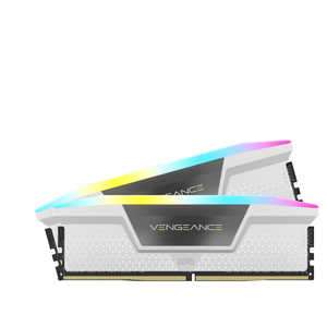 コルセア CORSAIR 増設用メモリ VENGEANCE RGB DDR5 ホワイト[DIMM DDR5 /16GB /2枚] CMH32GX5M2B5200C40W