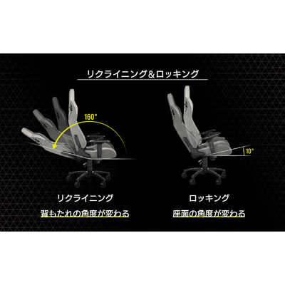 コルセア CORSAIR ゲーミングチェア グレー/チャコール CF-9010056-WW