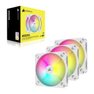륻 CORSAIR եx3 120mm /1850RPM AR120 RGB WHITE Triple Fan Kit ۥ磻 CO-9050169-WW