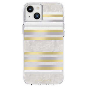 CASEMATE iPhone 14 Case-Mate Pearl Stripes MagSafe対応・3.0m落下耐衝撃・抗菌・リサイクル素材 CM049180