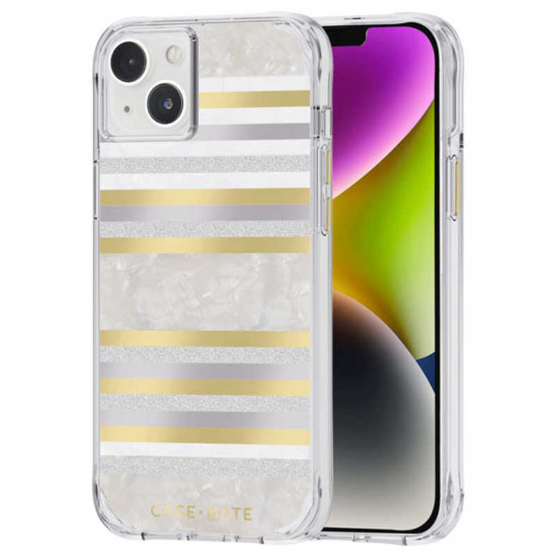 CASEMATE CASEMATE iPhone 14 Plus Pearl Stripes MagSafe対応・3.0m落下耐衝撃・抗菌・リサイクル素材 CM049272 CM049272