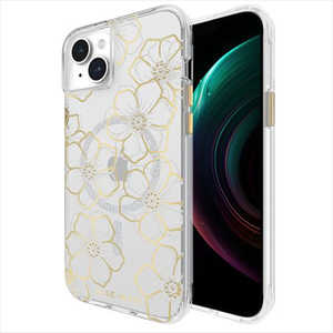 CASEMATE Case-Mate iPhone 15 Plus対応 Floral Gems Magsafe対応 カラー： Gold CM051510