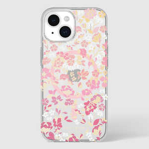 KATESPADE iPhone 15 KSNY Protective Hardshell MagSafe対応 - Flowerbed Pink Ombre KS052444