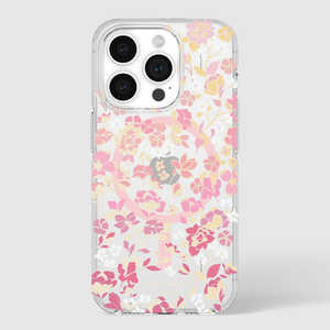 KATESPADE iPhone 15 Pro KSNY Protective Hardshell MagSafe対応 - Flowerbed Pink Ombre KS052510