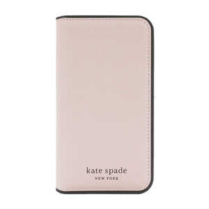 KATESPADE iPhone 15 KSNY Folio Case - Pale Vellum/Black KS05246004