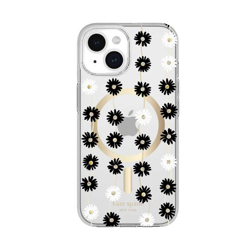 KATESPADE KATESPADE iPhone 15 KSNY Protective Hardshell MagSafe対応 - Daisy Chain/Black White KS05243204 KS05243204