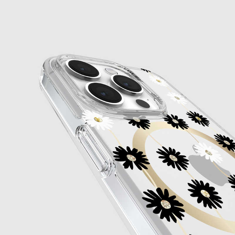 KATESPADE KATESPADE iPhone 15 Pro KSNY Protective Hardshell MagSafe対応 - Daisy Chain/Black White KS05249804 KS05249804