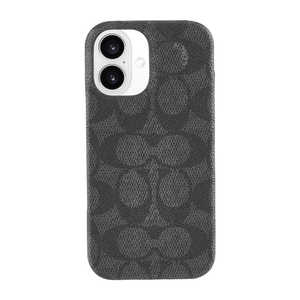 COACH iPhone 16 Coach Slim Wrap Case - Signature Charcoal CH054094