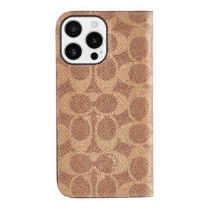 COACH iPhone 16 Pro Max Coach Folio Case - Signature Tan w/ Recycled CH054148