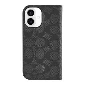COACH iPhone 16 Coach Folio Case - Signature Charcoal w/ Recycled CH054150