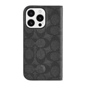 COACH iPhone 16 Pro Coach Folio Case - Signature Charcoal w/ Recycled CH054152