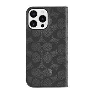 COACH iPhone 16 Pro Max Coach Folio Case - Signature Charcoal w/ Recycled CH054156