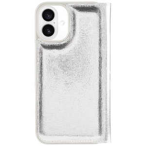 KATESPADE iPhone 16 Plus Kate Spade Folio Case - Recycled Metallic Silver Metallic Silver KS055468 KATESPADE iPhone 16 Plus Kate Spade Folio Case - Recycled Metallic Silver Metallic Silver KS055468