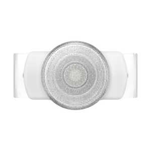 POPSOCKETS Slide Stretch Clear Glitter Silver White with SQUARE Edges (四角い角) 806134