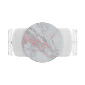 POPSOCKETS Slide Stretch Rose Gold Lutz Marble White with SQUARE Edges (四角い角) 806135
