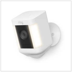 Amazon Ring Spotlight Cam Plus Battery (リング スポットライトカム プラス バッテリーモデル) センサーライト付き屋外カメラ ［電球色 /充電式］ B09J6FWP3Z