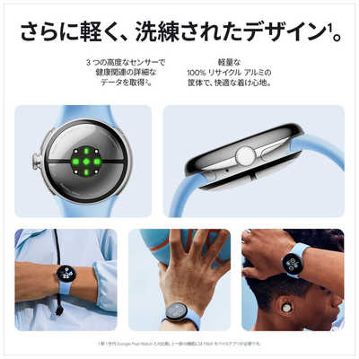 GOOGLE (Suica対応)スマートウォッチ GPS搭載 Google Pixel Watch 2 Matte Black ケース  GA05029-GB