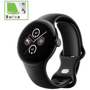 GOOGLE (Suica対応)スマートウォッチ GPS搭載 Google Pixel Watch 2 Matte Black ケース  GA05029-GB