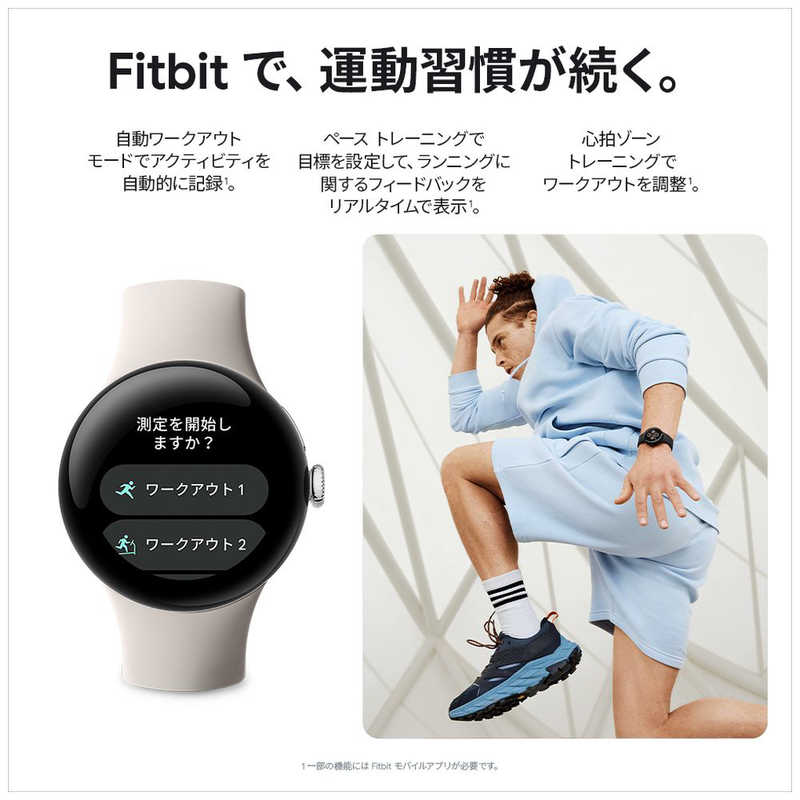 GOOGLE GOOGLE (Suica対応)スマートウォッチ GPS搭載 Google Pixel Watch 2 Polished Silver ケース GA05031-GB GA05031-GB