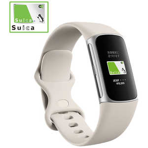 FITBIT (Suica対応)フィットネストラッカー GPS搭載 Fitbit Charge 6 Porcelain Band / Silver Aluminum Case Porcelain Band  GA05185AP