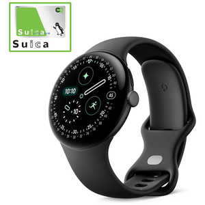 GOOGLE スマートウォッチ Google Pixel Watch 4 45mm Matte Black アルミケース/Obsidian アクティブバンド Wi-Fi Black GA09962-US