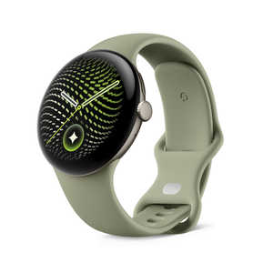 GOOGLE Google Pixel Watch 5(45 mm) �A���~�P�[�X �A�N�e�B�u �o���h(�� 2 ����) Wi-Fi Satin Pyrite / Olive GA10896-US
