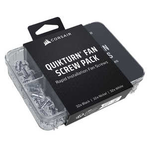 륻 CORSAIR QuikTurn Fan Screw Pack 96pc(Black/Nickel/White) CC-8900823