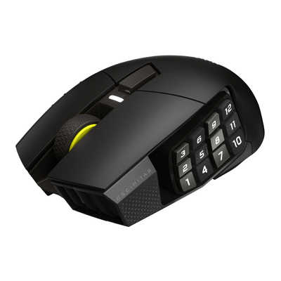 コルセア　CORSAIR　SCIMITAR ELITE WL SE SCIMITAR ELITE WIRELESS SE MMO Gaming Mouse – Black & Yellow