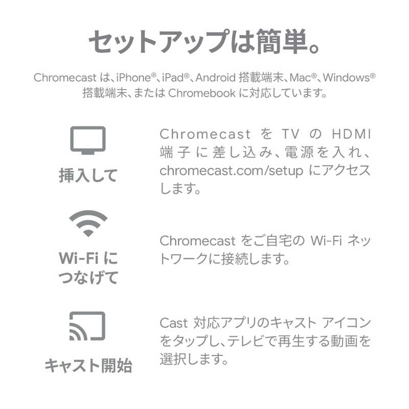GOOGLE GOOGLE Chromecast GA00422-JP チョーク GA00422JP GA00422JP