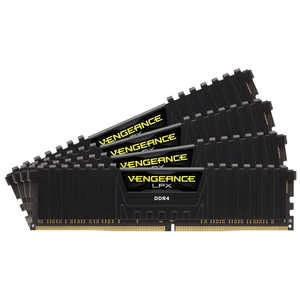 コルセア CORSAIR 増設用メモリ デスクトップ用 Black[DIMM DDR4 /16GB /4枚] CMK64GX4M4A2666C16
