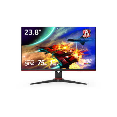 AOC ディスプレイモニター ブラック/レッド