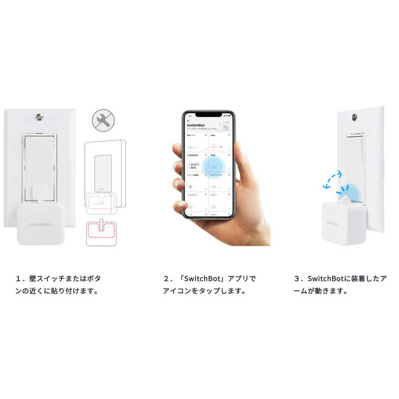 SWITCHBOT SWITCHBOT Ｓｗｉｔｃｈｂｏｔ　ボット　スマートスイッチ　　ホワイト SWITCHBOT-W-GH SWITCHBOT-W-GH