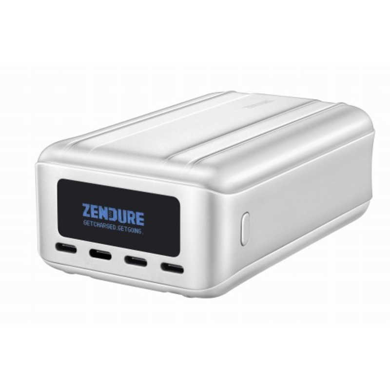 ZENDURE ZENDURE SuperTank Pro シルバー/PD100W出力ポートx2/26800mAh/Type-C x 4ポート/ファームウェアアップデート機能/OLED　シルバー ZDG2STPS ZDG2STPS