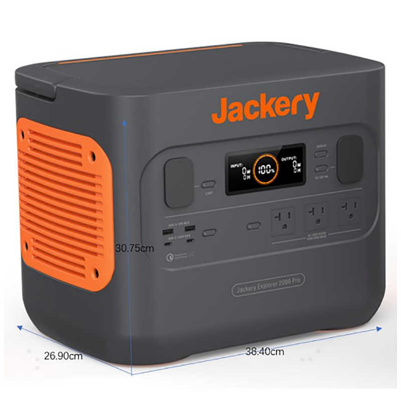 JACKERY JACKERY ポータブル電源 2000 Pro  [2160Wh/8出力 /ソーラーパネル(別売)]  JE2000A JE2000A