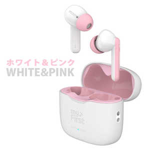 MYFIRSTJAPAN 子供向けワイヤレスイヤホン myFirst Carebuds マイファーストフォンケアバッズ ホワイトピンク FH8505SA-WE01