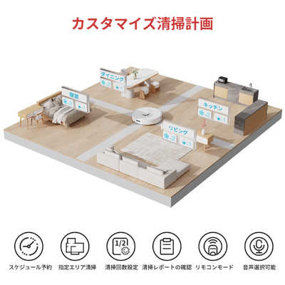 SWITCHBOT ロボット掃除機S1 ［吸引＋拭くタイプ(水拭き)］ W3011001