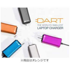 FINSIX ノートパソコン用 ACアダプター 65W「DART」 ＋タブレット・スマホ対応［AC - USB Type-A充電器：1ポート]　オレンジ DA65US-OR1