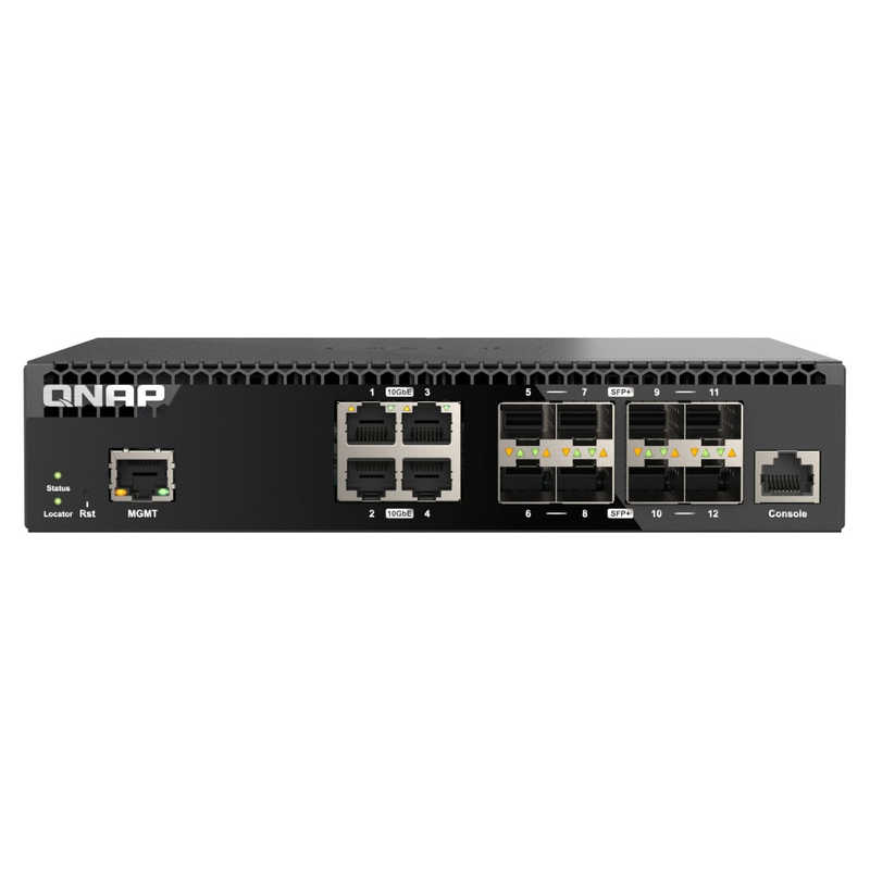 QNAP QNAP スイッチングハブ［10GbE SFP＋ポート×8/0GbE RJ45ポート×4］ QSW-M3212R-8S4T QSW-M3212R-8S4T