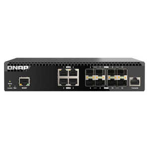 QNAP スイッチングハブ［10GbE SFP＋ポート×8/0GbE RJ45ポート×4］ QSWM3212R8S4T