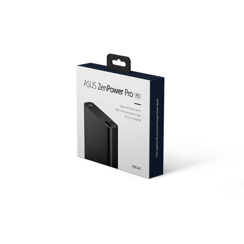 ASUS エイスース ASUS エイスース モバイルバッテリーPD 3.0 ZenPower Pro ブラック ZPOWER_13600BK [13600mAh /USB Power Delivery対応 /2ポート /充電タイプ] ZPOWER13600BK ZPOWER13600BK